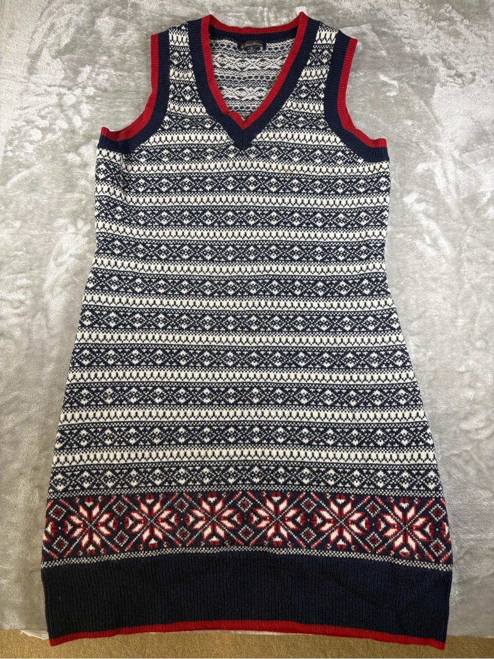 Brooks Brothers 100% Lambswool Fair Isle Women’s Sweater Vest Dress Size Small